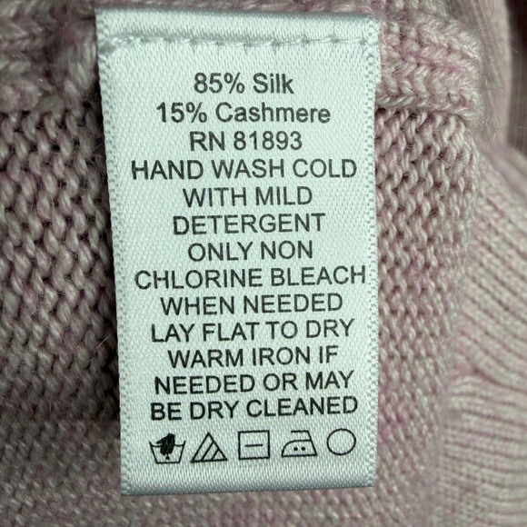 H by Halston Silk/Cashmere Blend Open Cardigan size 2X Light Pink - Picture 3 of 6